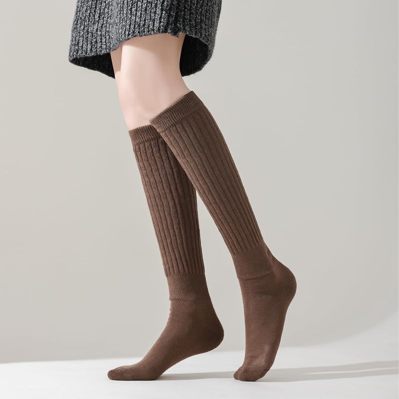 JORMATT Women Slouch Socks Thick Boot Socks Soft Extra Long Knee High Scrunch Socks Size 5-10 - Image 4